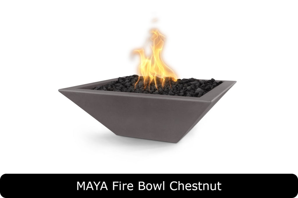The Outdoor Plus Maya Square Gas Fire Bowl