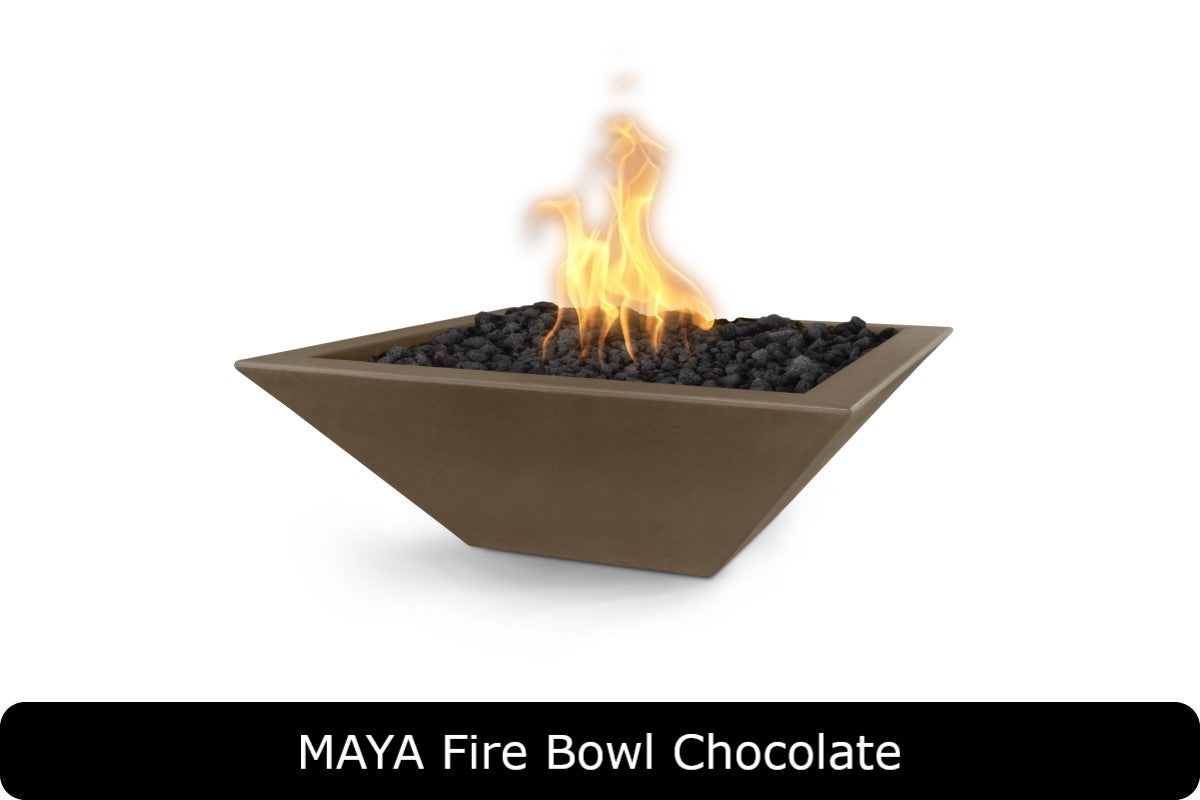The Outdoor Plus Maya Square Gas Fire Bowl