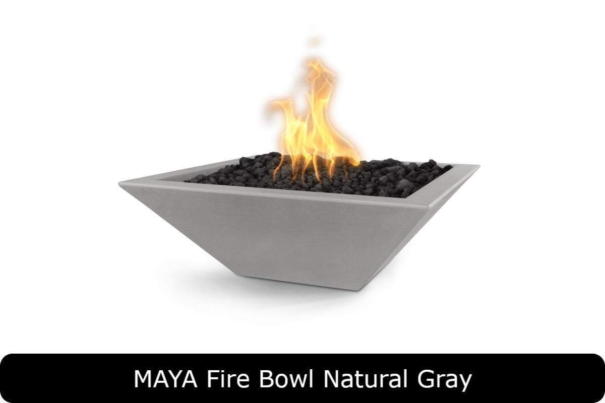 The Outdoor Plus Maya Square Gas Fire Bowl