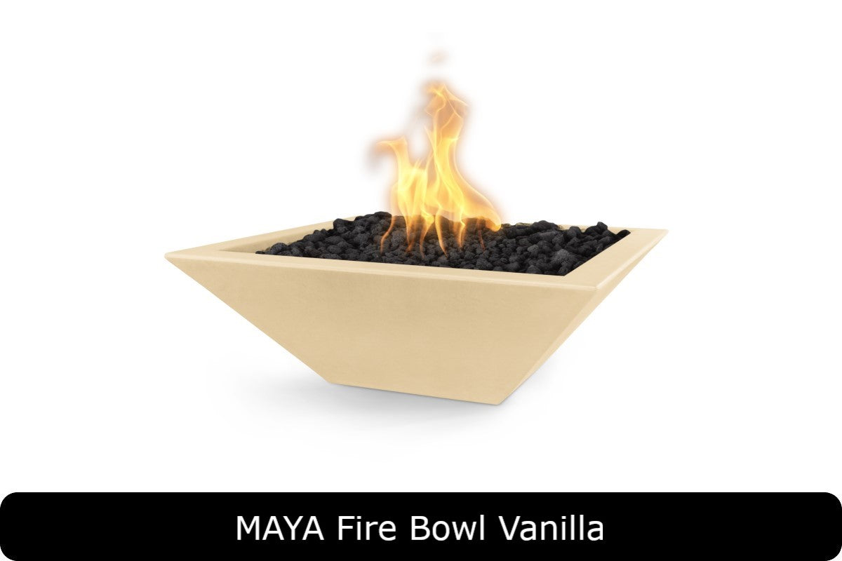 The Outdoor Plus Maya Square Gas Fire Bowl