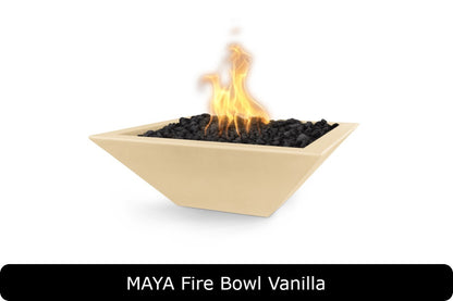 The Outdoor Plus Maya Square Gas Fire Bowl
