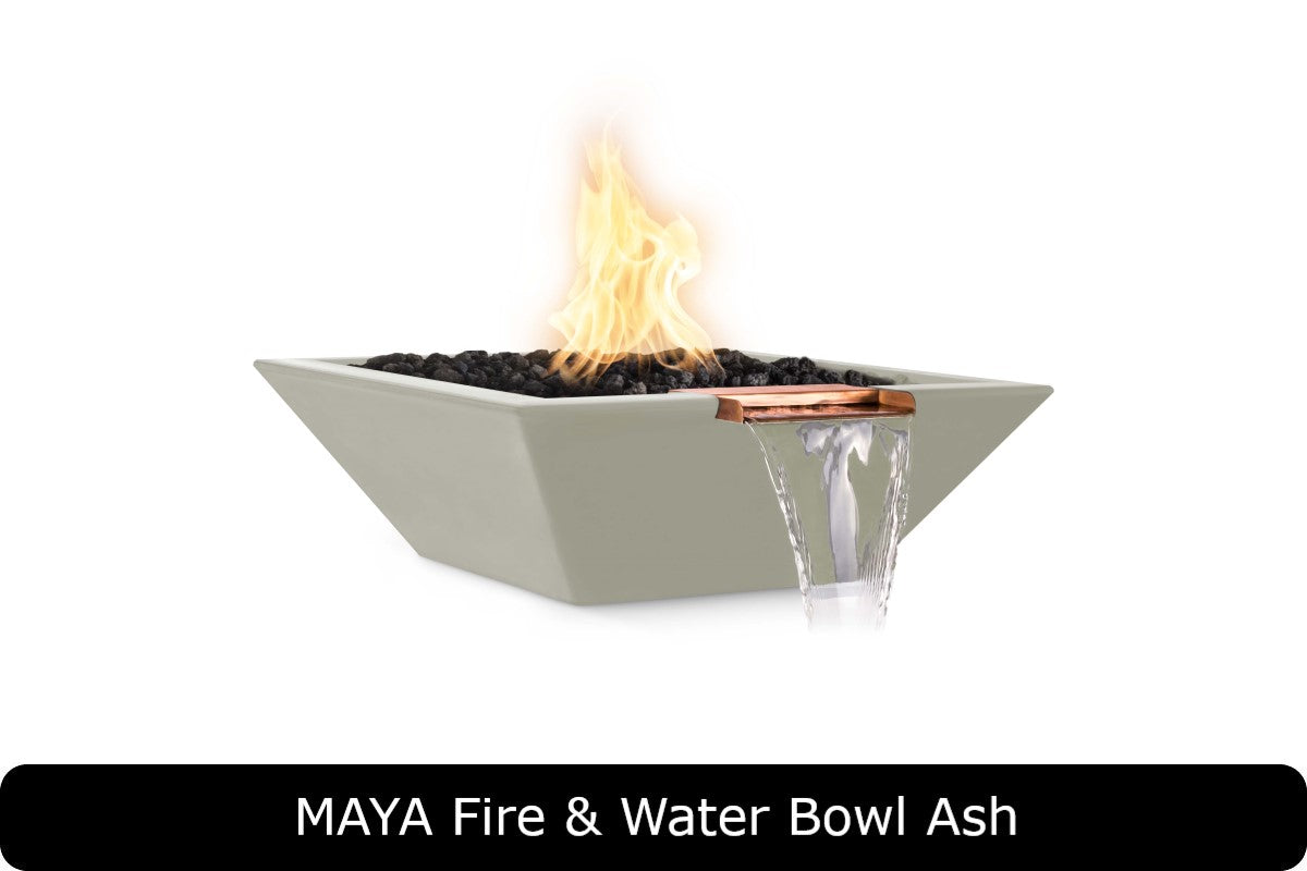 The Outdoor Plus Maya Square Fire & Water Bowl
