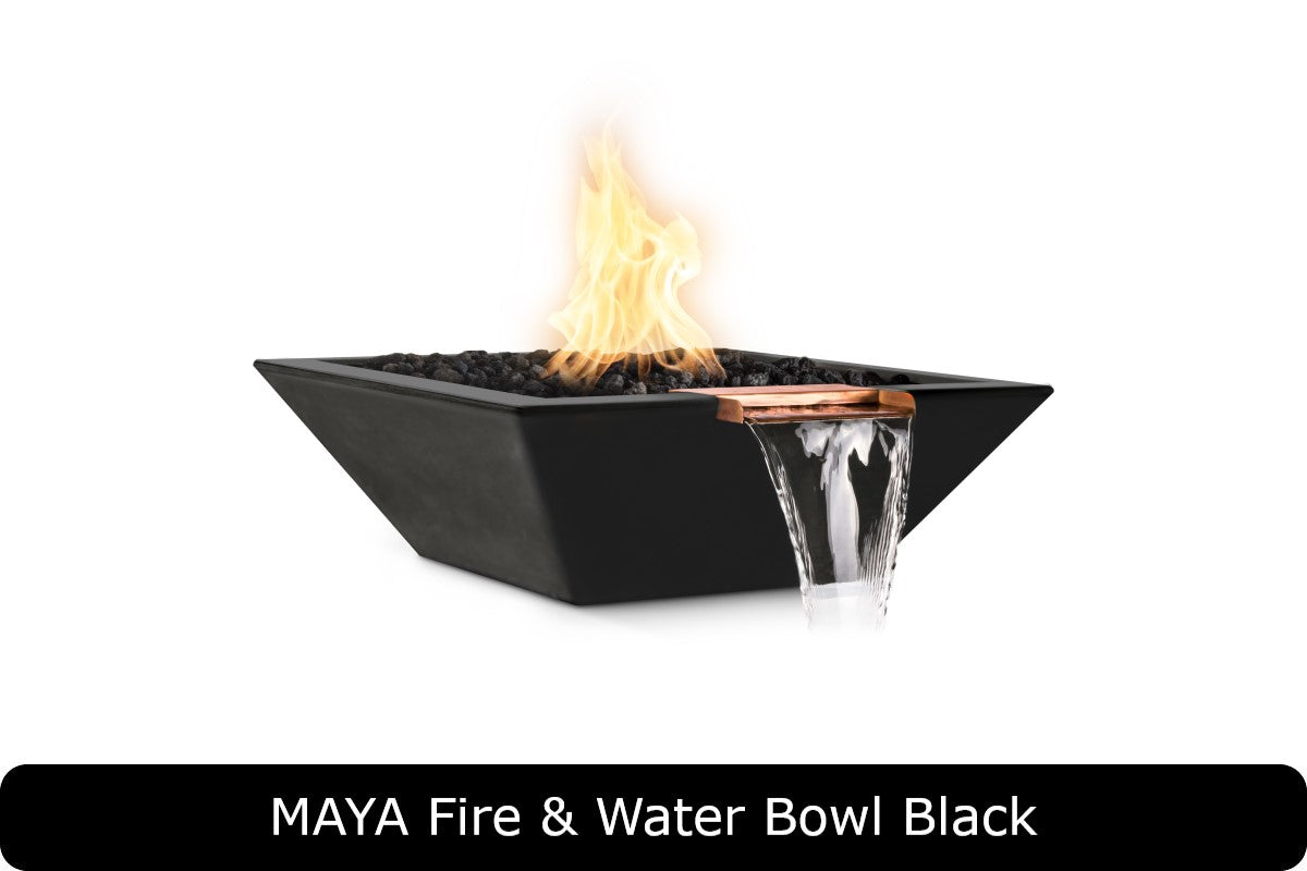 The Outdoor Plus Maya Square Fire & Water Bowl