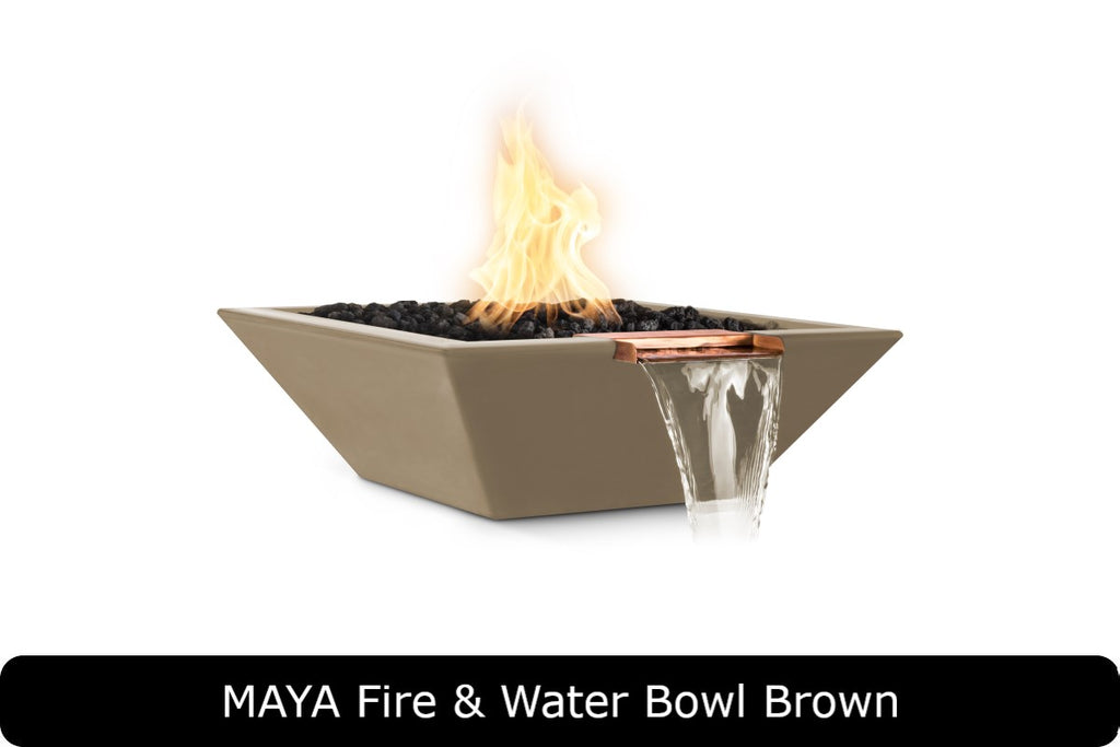 The Outdoor Plus Maya Square Fire & Water Bowl