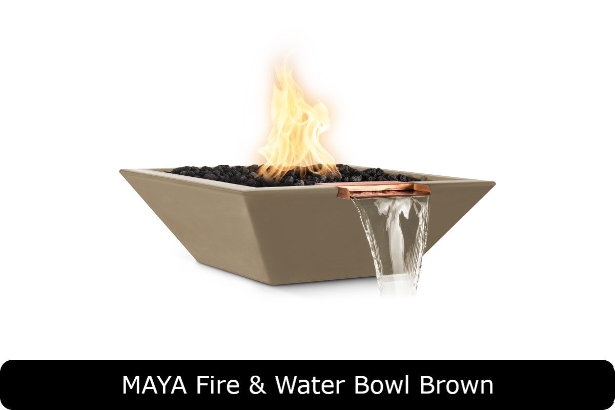 The Outdoor Plus Maya Square Fire & Water Bowl