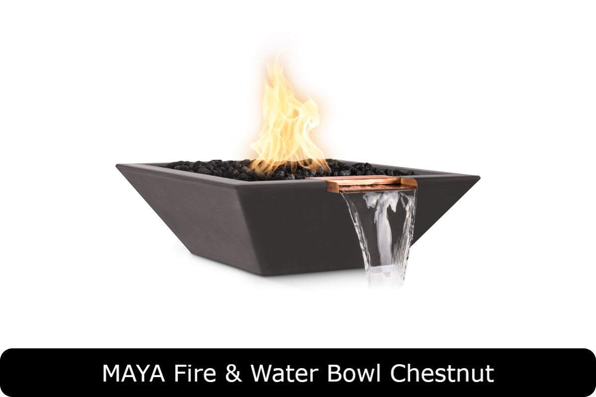 The Outdoor Plus Maya Square Fire & Water Bowl