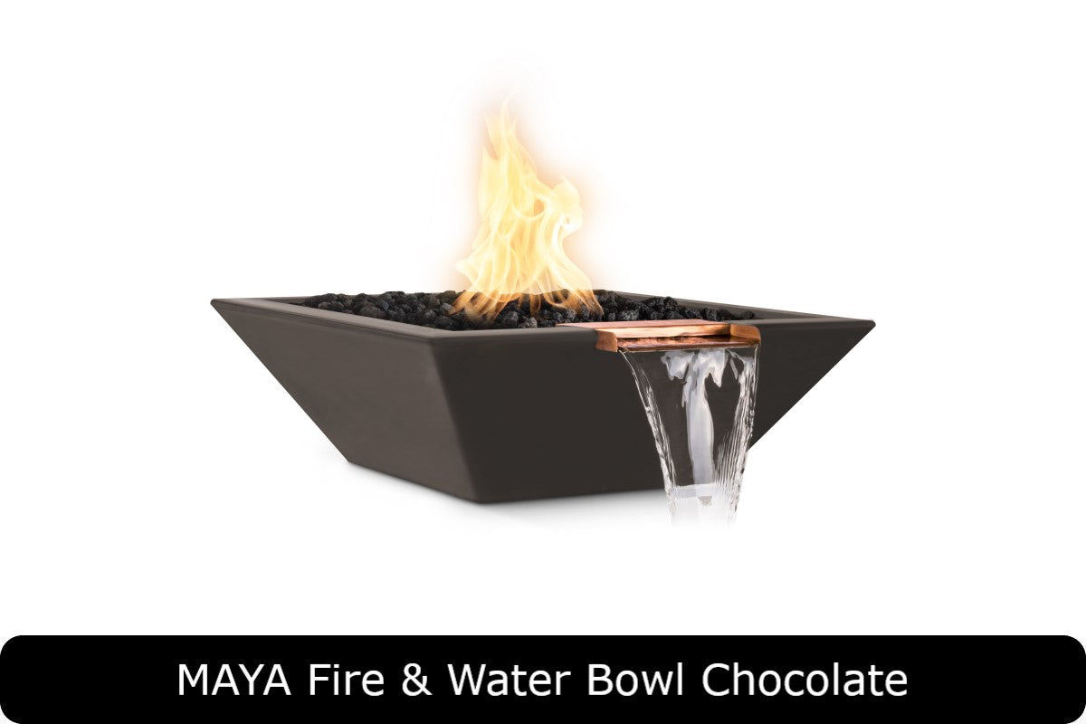 The Outdoor Plus Maya Square Fire & Water Bowl
