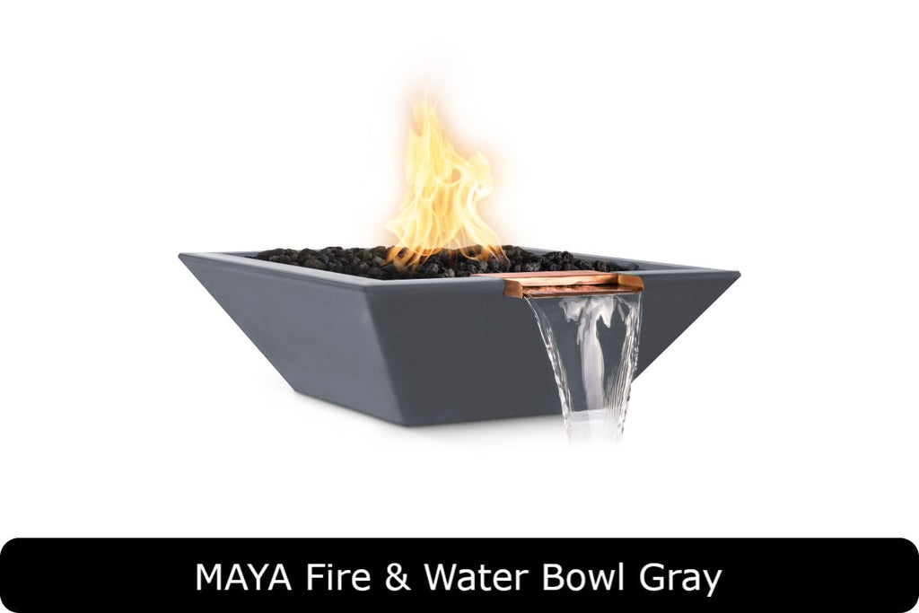 The Outdoor Plus Maya Square Fire & Water Bowl