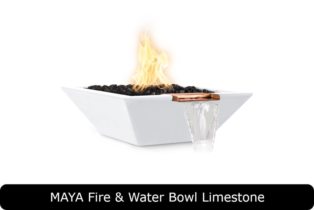 The Outdoor Plus Maya Square Fire & Water Bowl