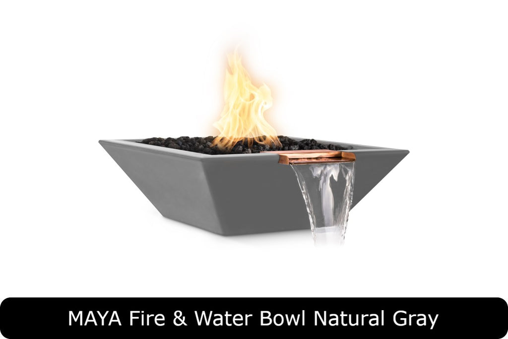 The Outdoor Plus Maya Square Fire & Water Bowl