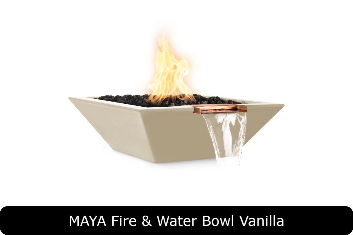 The Outdoor Plus Maya Square Fire & Water Bowl