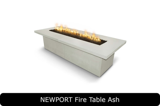 The Outdoor Plus Newport Rectangle Gas Fire Pit