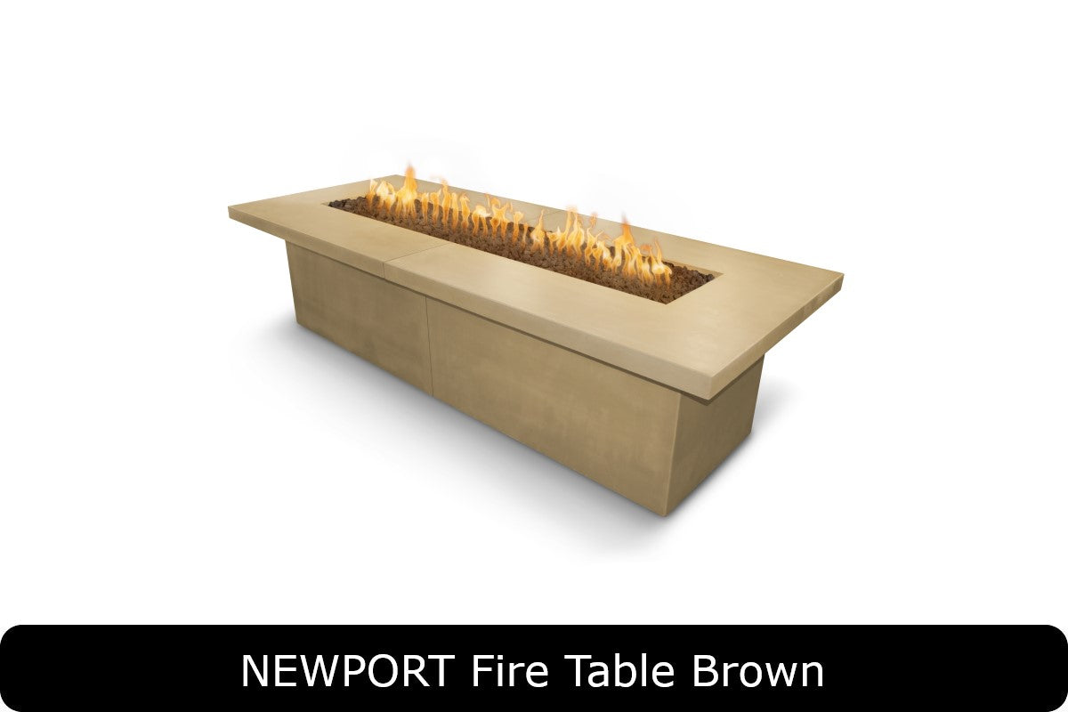 The Outdoor Plus Newport Gas Fire Pit x Rectangle
