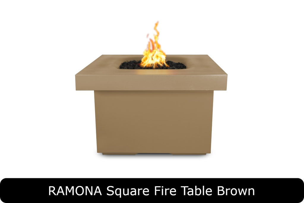 The Outdoor Plus Ramona Square Gas Fire Pit