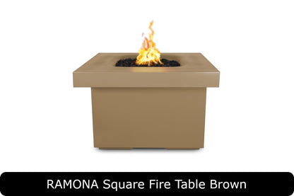The Outdoor Plus Ramona 36in Square Gas Fire Table