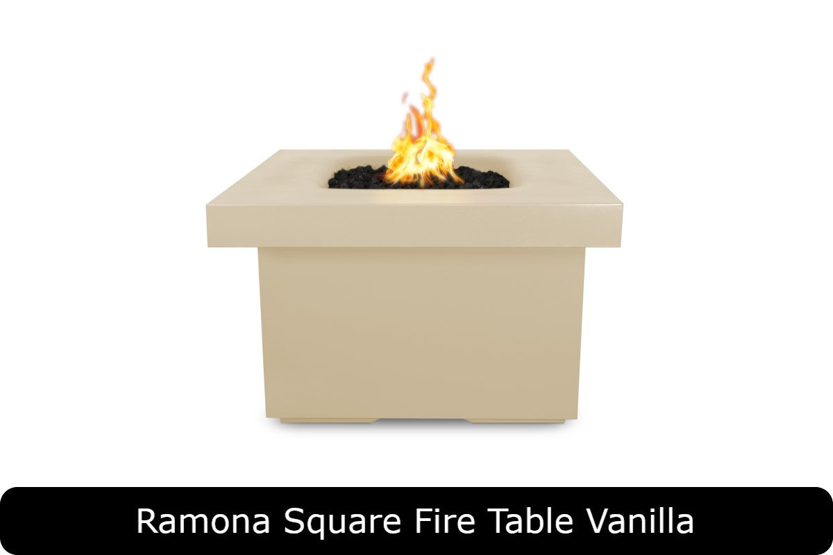 The Outdoor Plus Ramona Square Gas Fire Pit