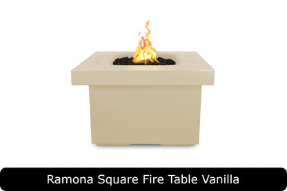 The Outdoor Plus Ramona 36in Square Gas Fire Table