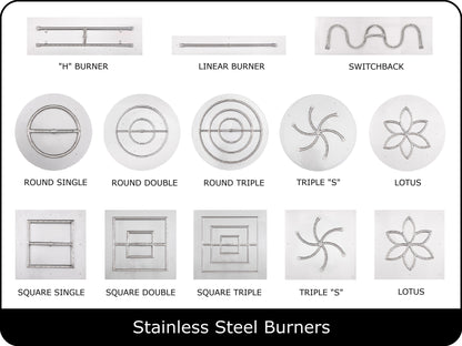 Rectangular Lipless Drop In Pan & Burner Kits