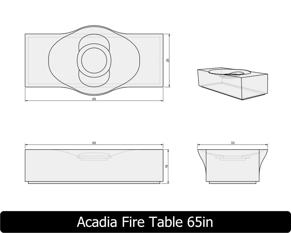 Freedom Fire Pits Acadia Gas Fire Pit Table