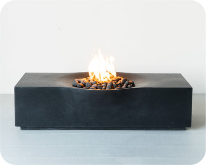 The Freedom Collection Acadia Rectangle Gas Fire Table