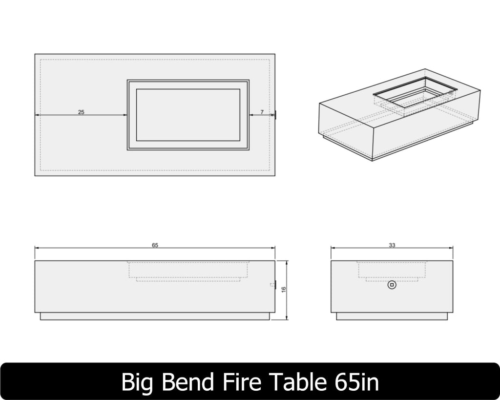 Freedom Fire Pits Big Bend Gas Fire Pit Table