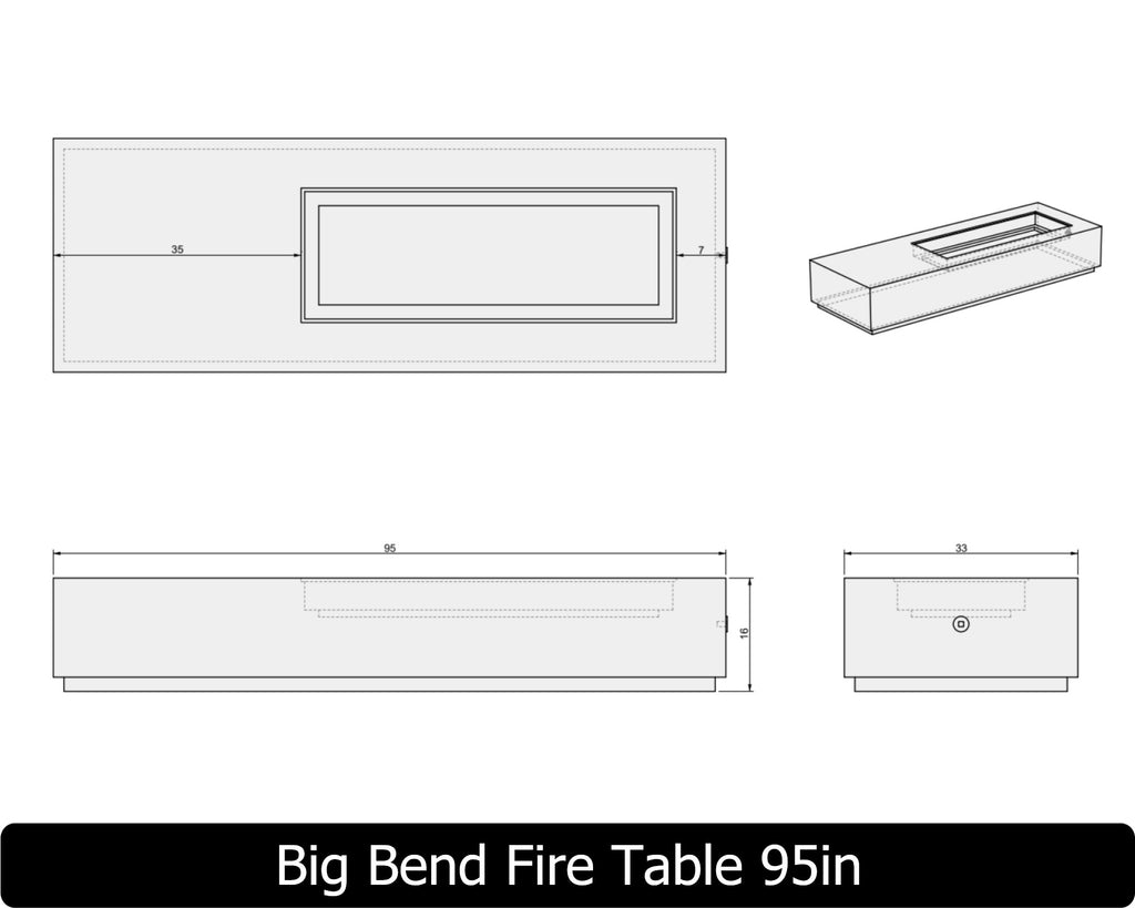 Freedom Fire Pits Big Bend Gas Fire Pit Table