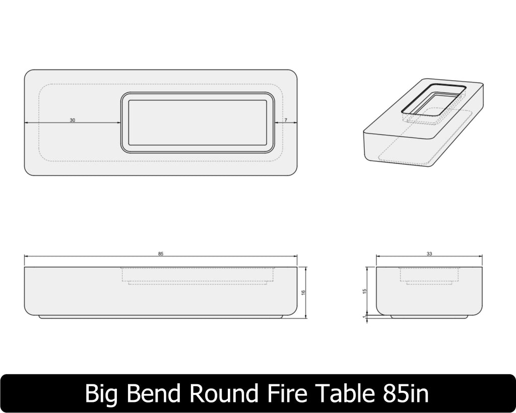 Freedom Fire Pits Big Bend Round Gas Fire Pit Table