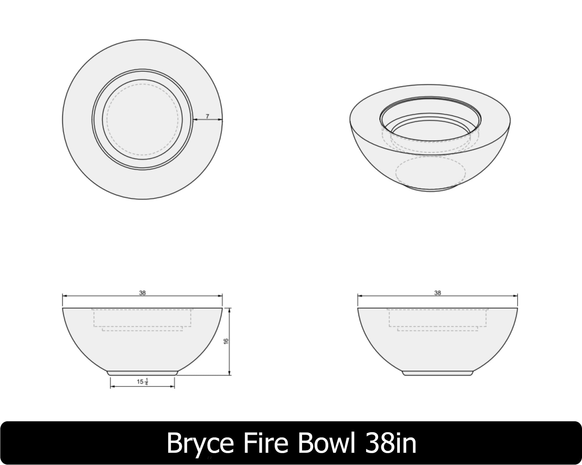 Freedom Fire Pits Bryce Gas Fire Bowl