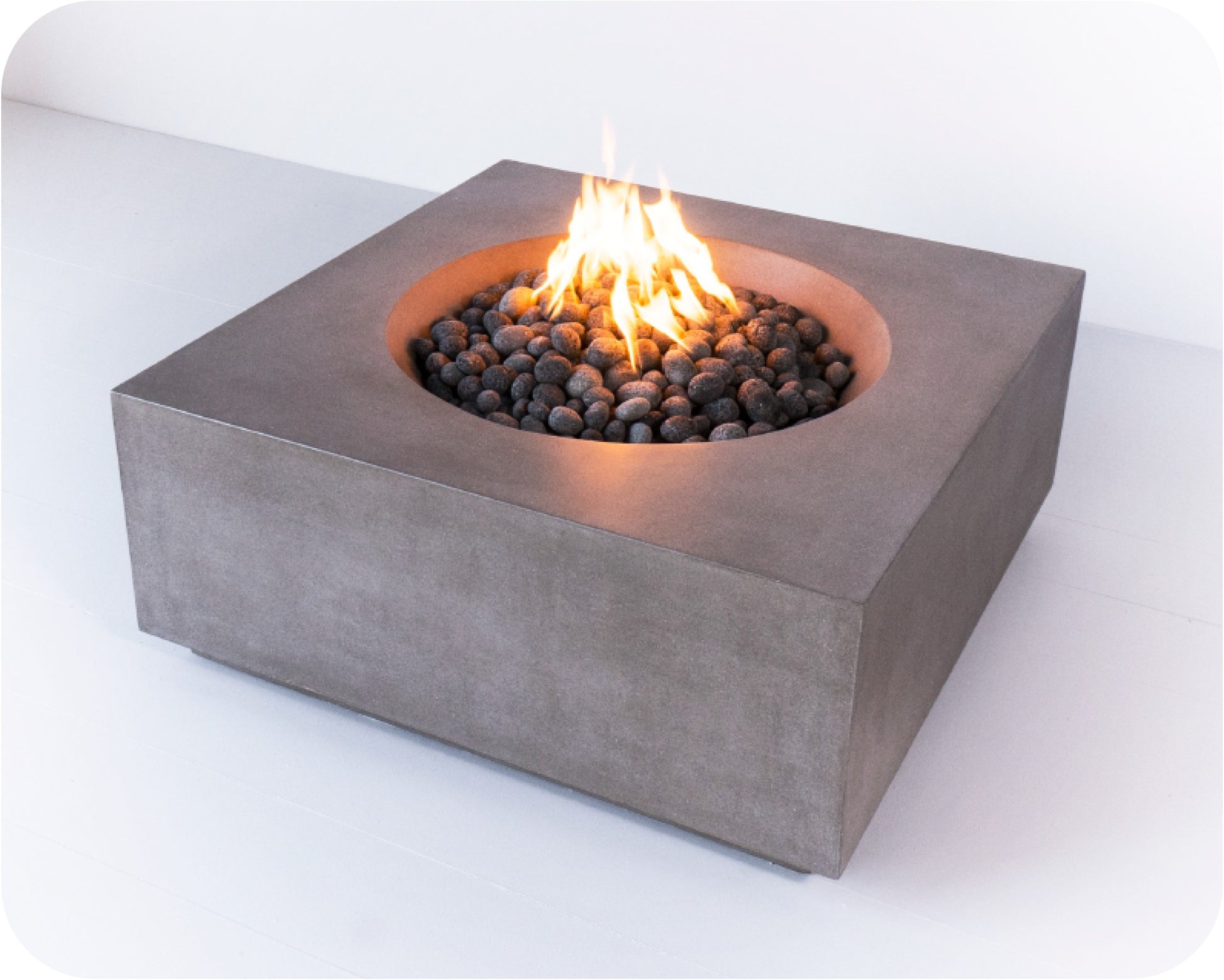 Freedom Fire Pits Cascade Square Gas Fire Pit Table