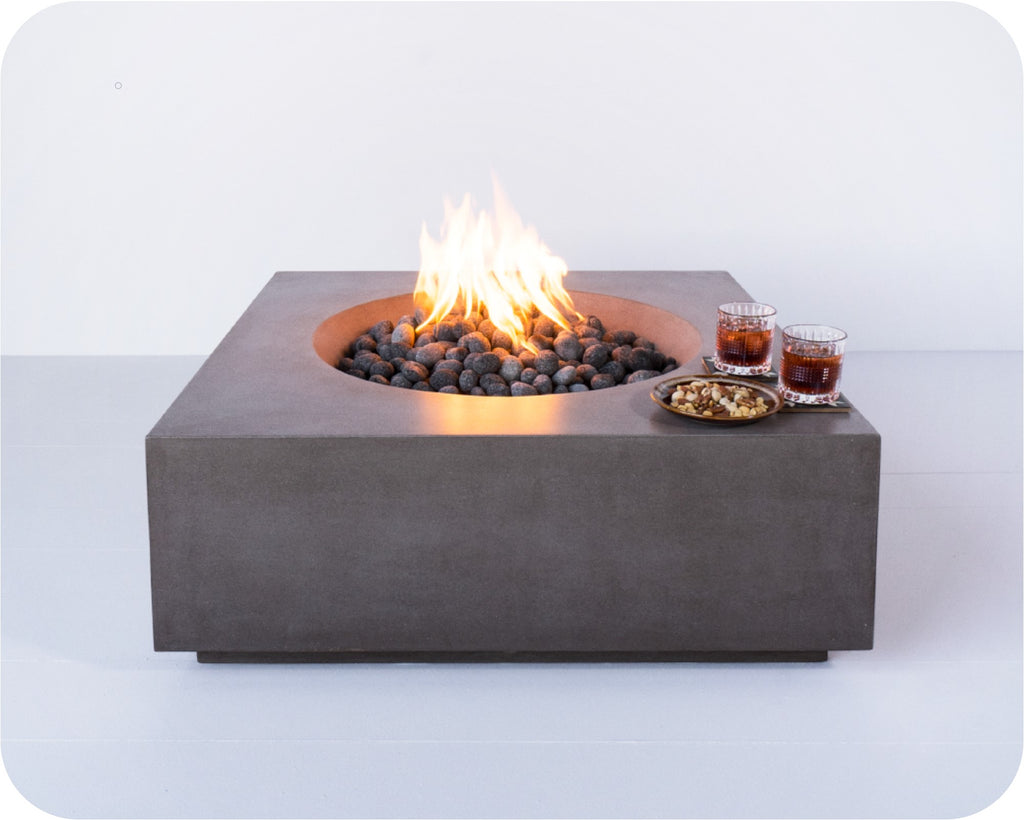 Freedom Fire Pits Cascade Square Gas Fire Pit Table