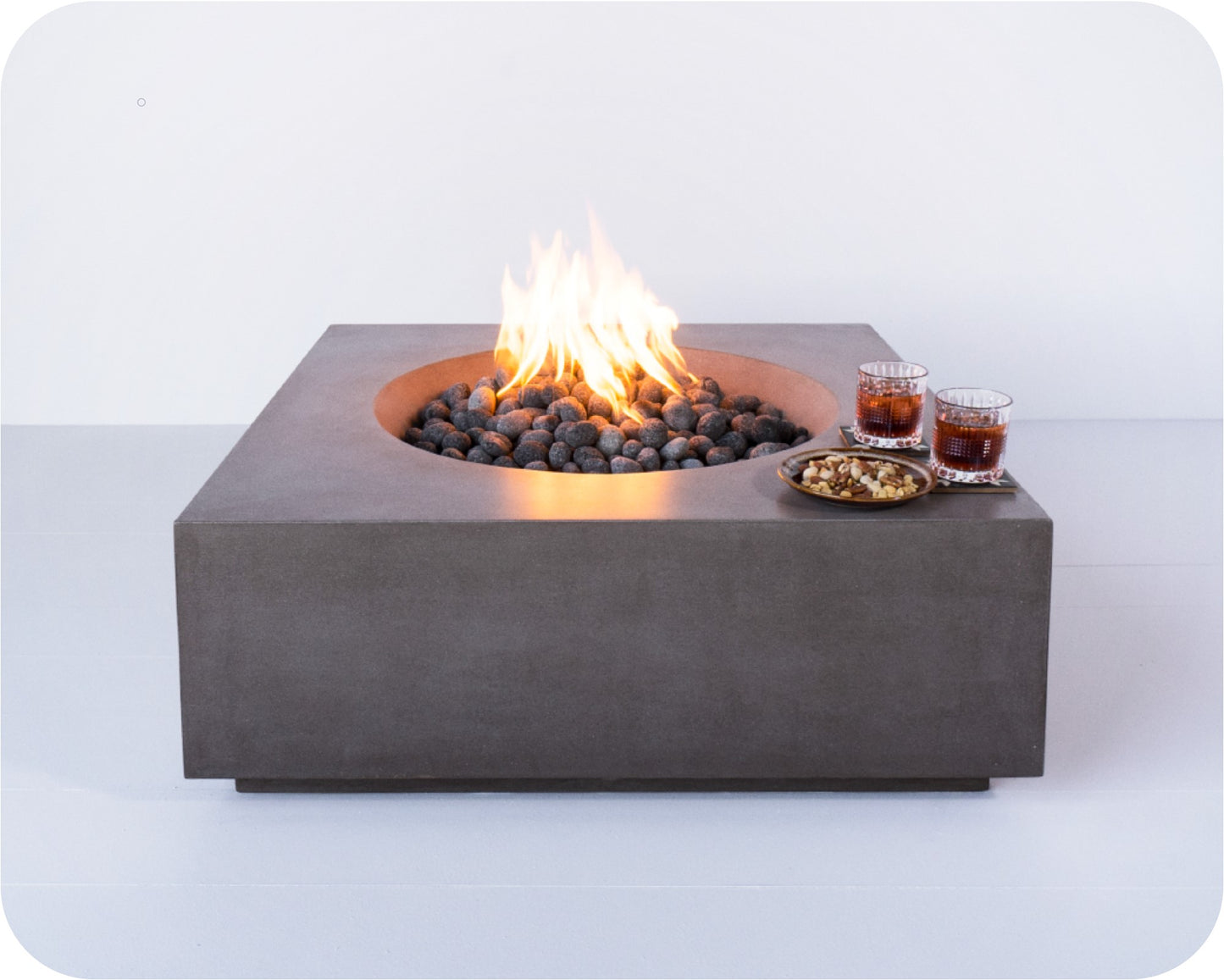 The Freedom Collection Glacier Square Gas Fire Table