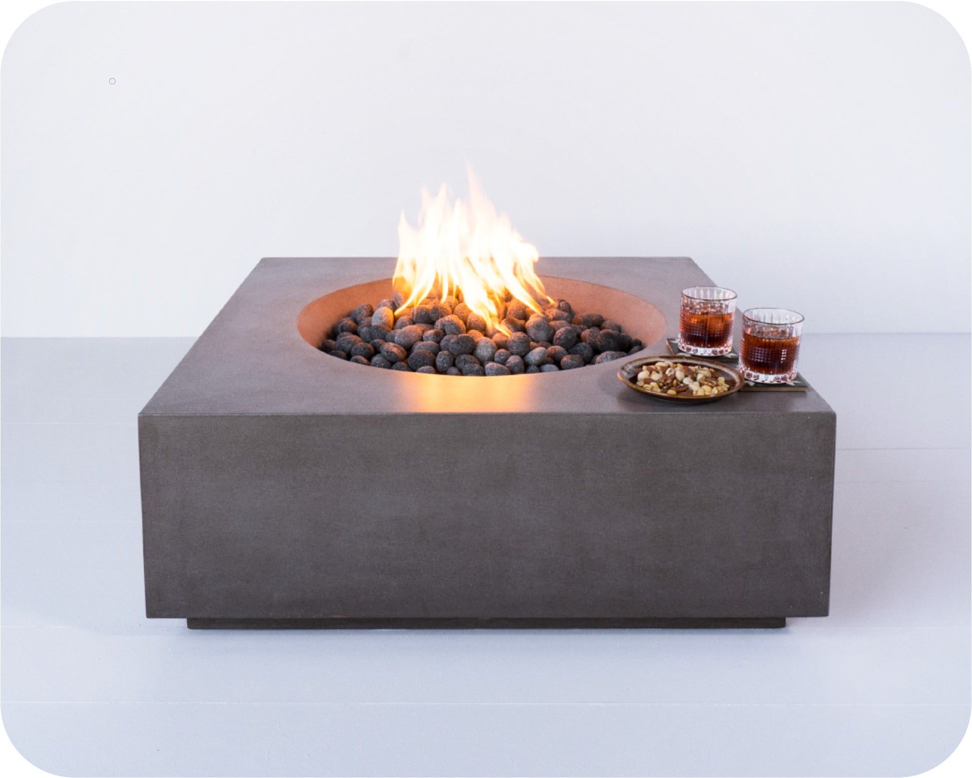 Freedom Fire Pits Cascade Square Gas Fire Pit Table