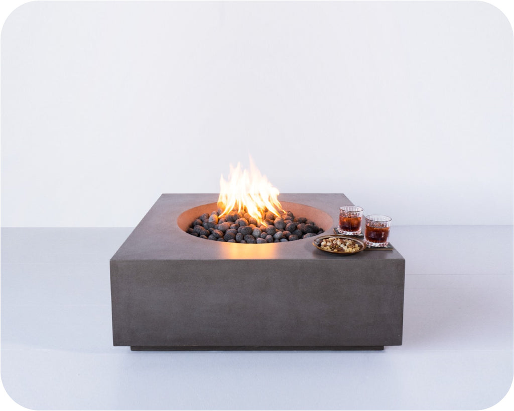 Freedom Fire Pits Cascade Square Gas Fire Pit Table