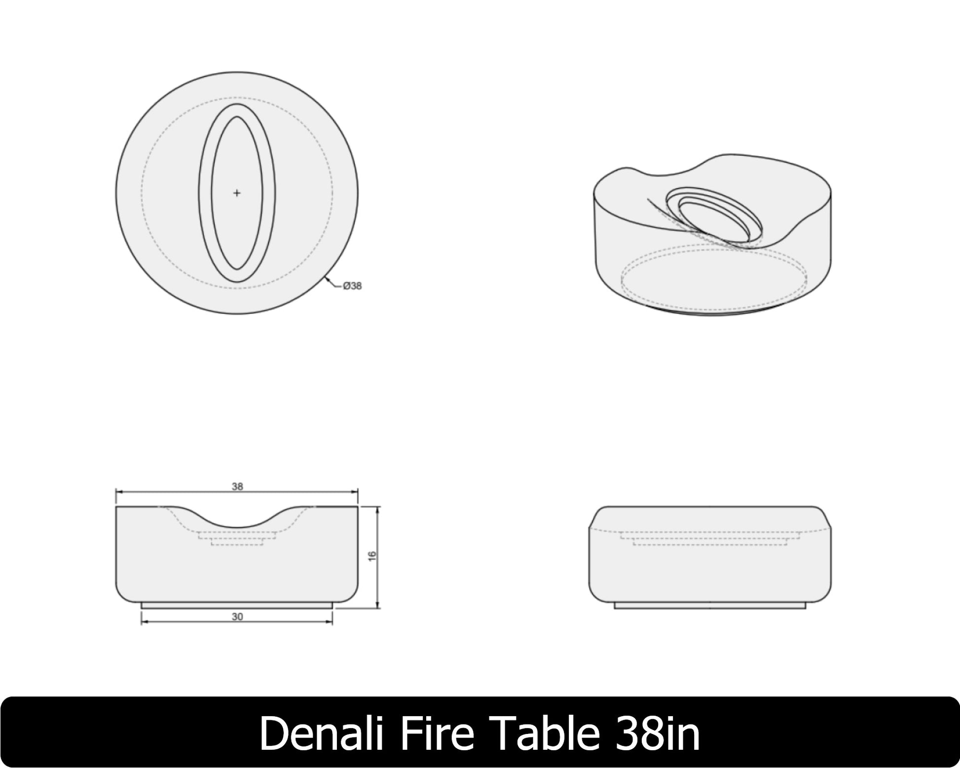 Freedom Fire Pits Denali Gas Fire Pit Table