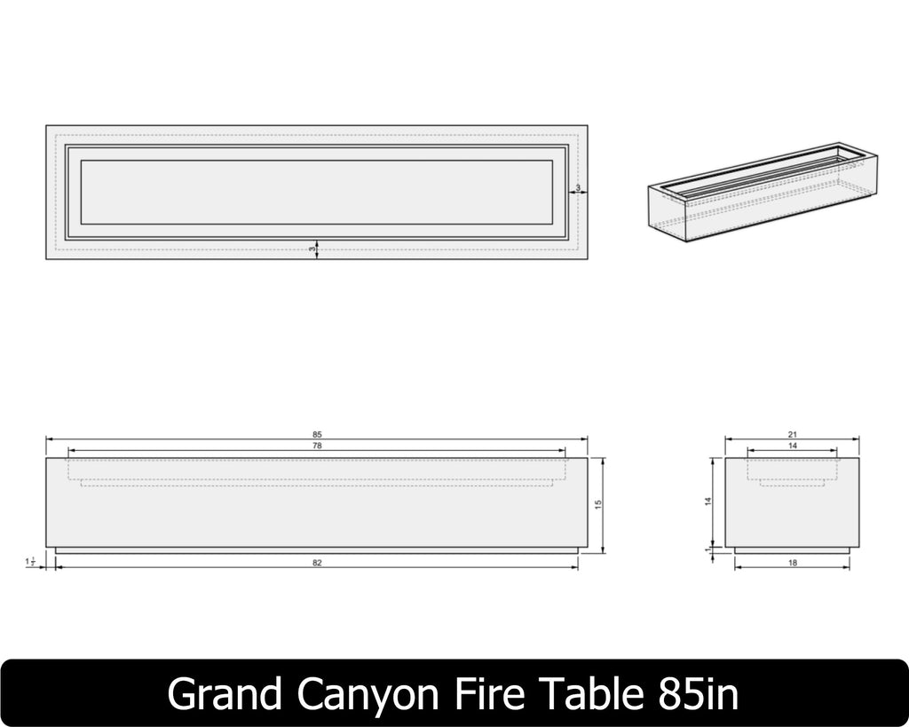 Freedom Fire Pits Grand Canyon Gas Fire Pit Table