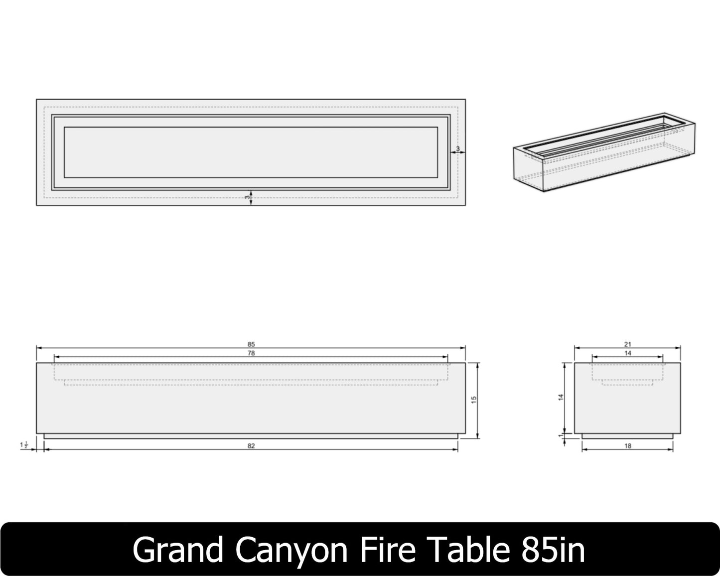 Freedom Fire Pits Grand Canyon Gas Fire Pit Table