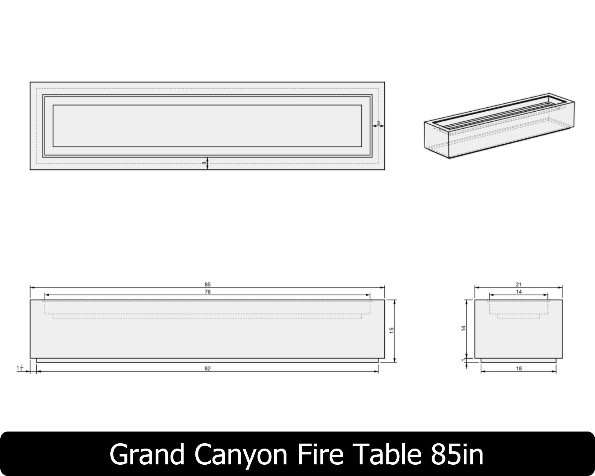Freedom Fire Pits Grand Canyon Gas Fire Pit Table