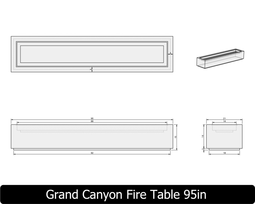 Freedom Fire Pits Grand Canyon Gas Fire Pit Table