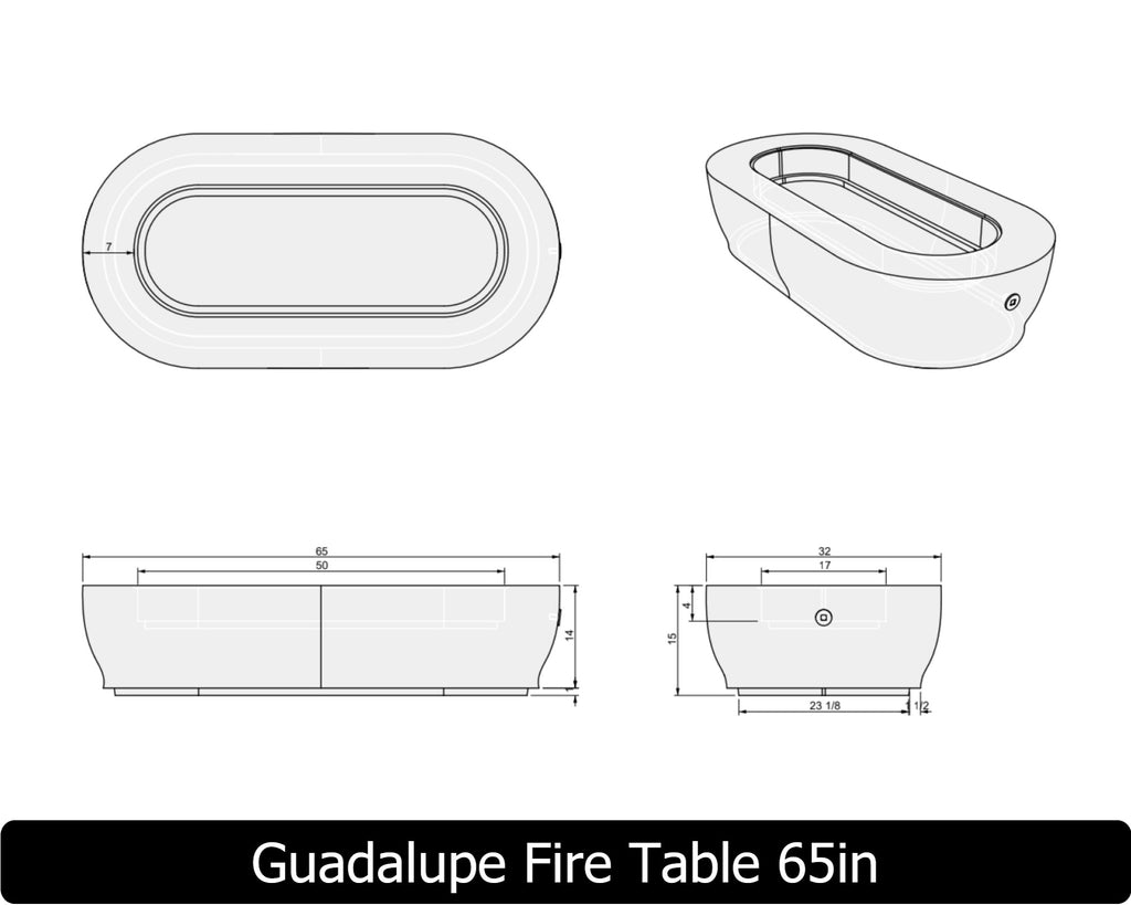 Freedom Fire Pits Guadalupe Gas Fire Pit Table