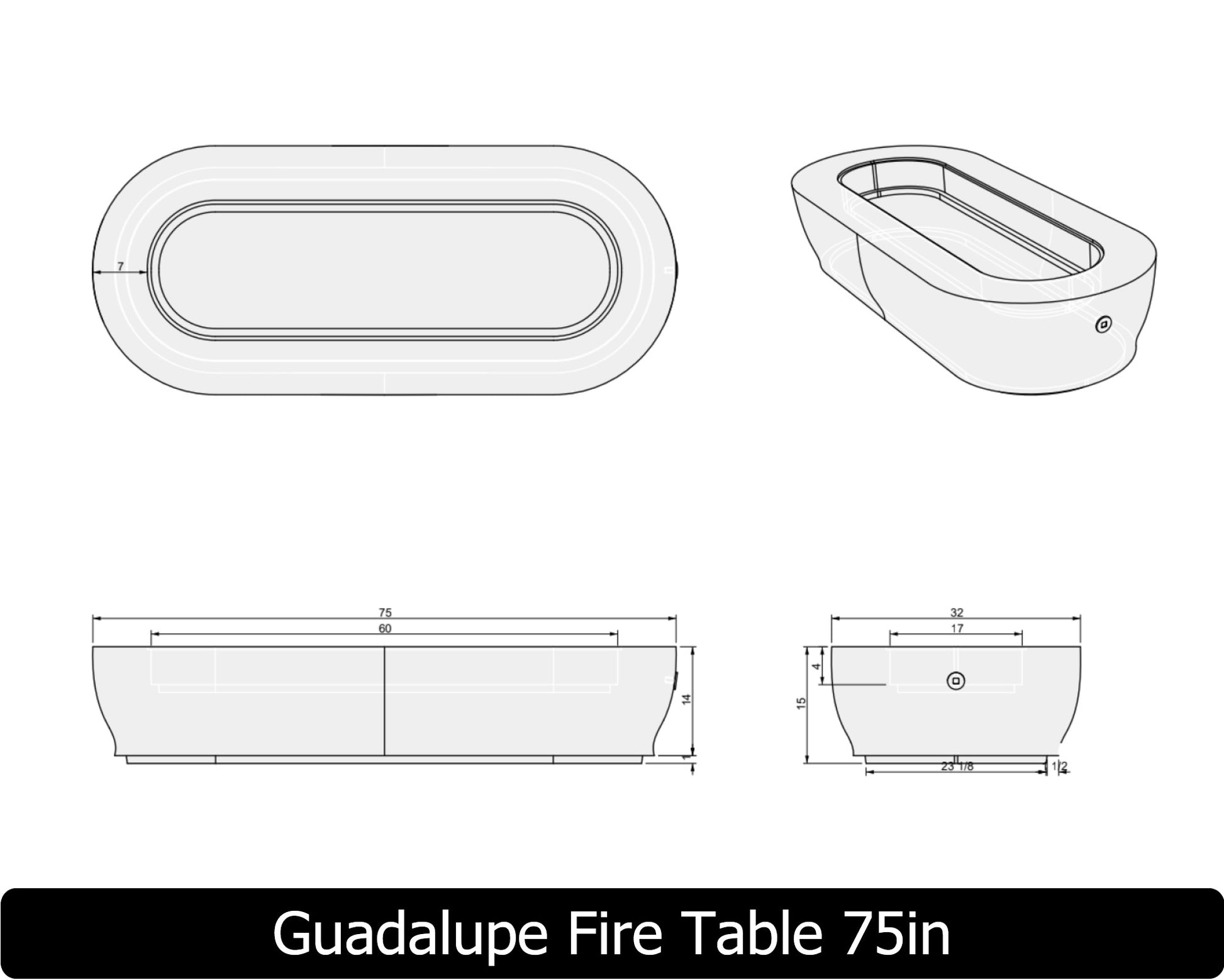 Freedom Fire Pits Guadalupe Gas Fire Pit Table