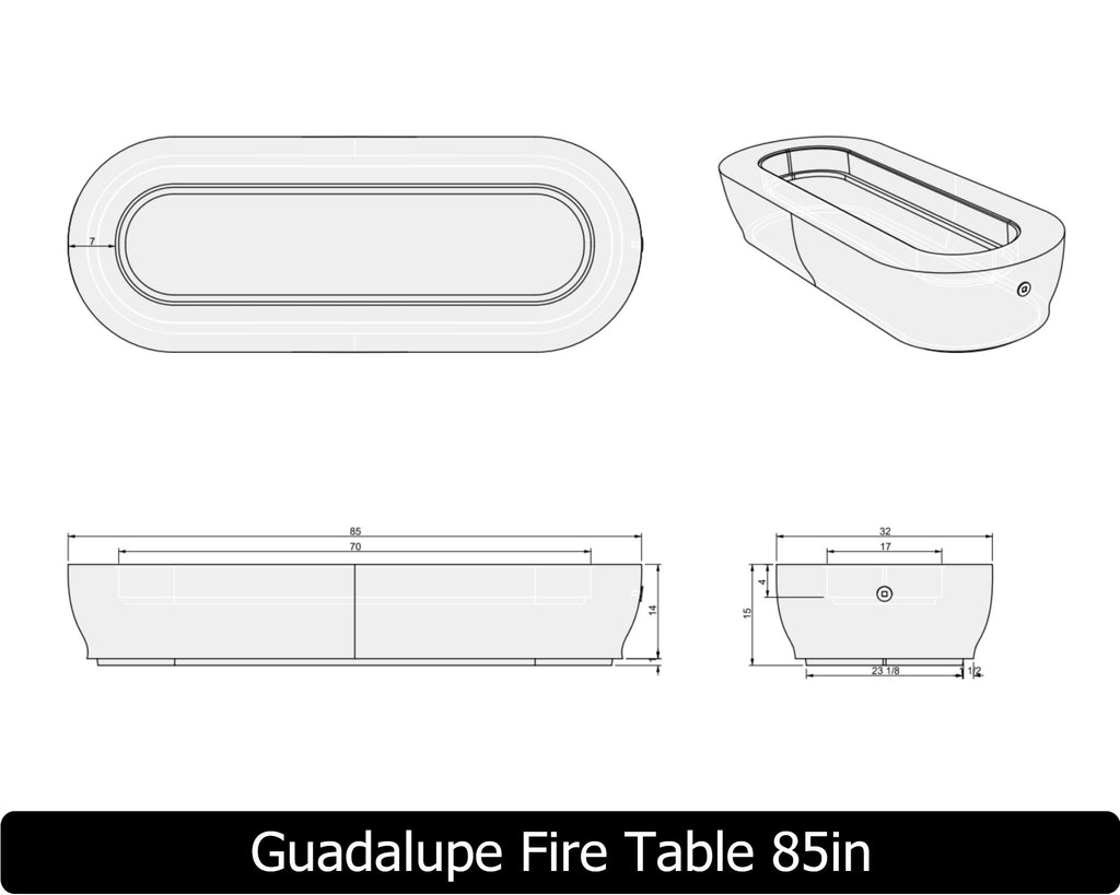 Freedom Fire Pits Guadalupe Gas Fire Pit Table