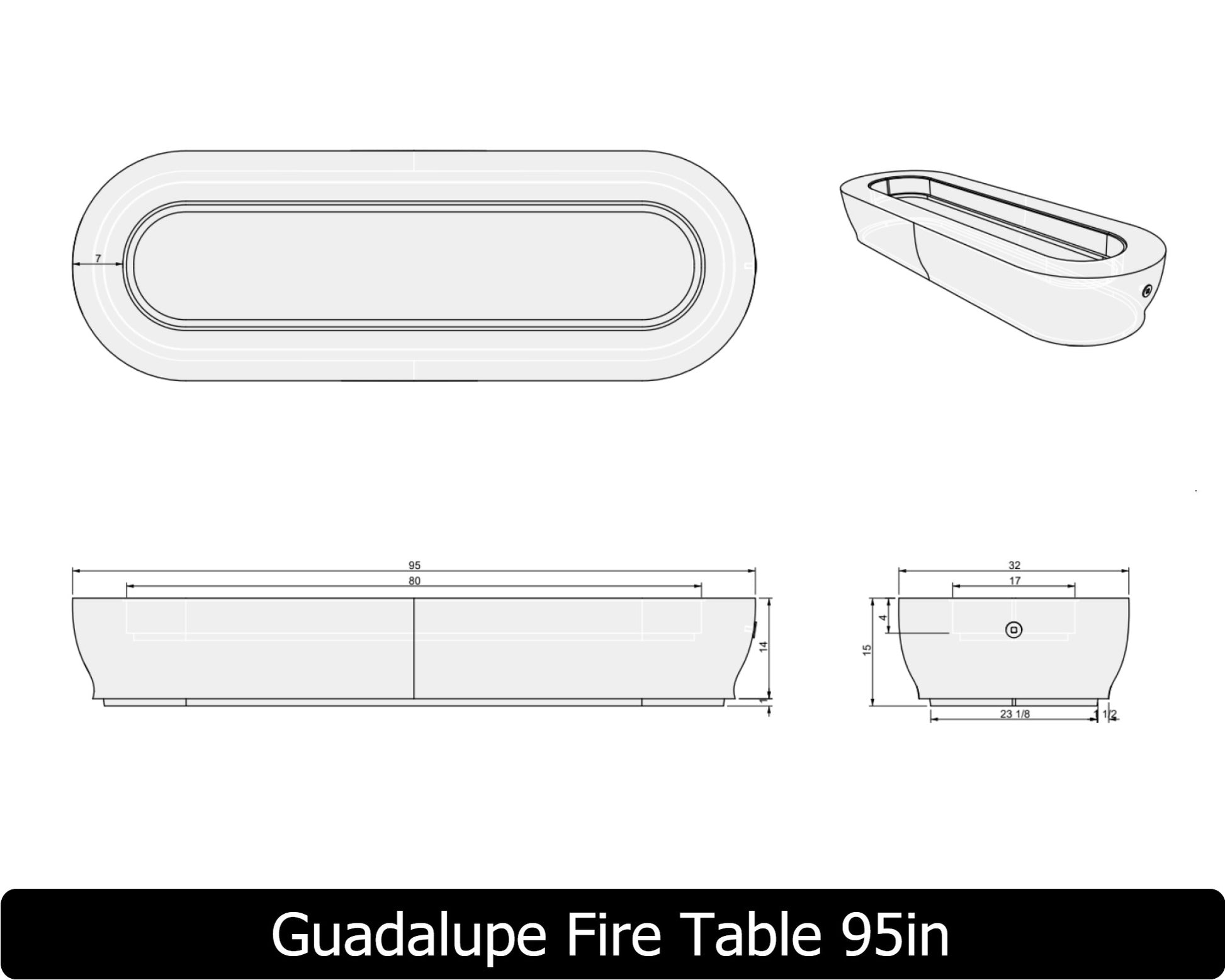 Freedom Fire Pits Guadalupe Gas Fire Pit Table