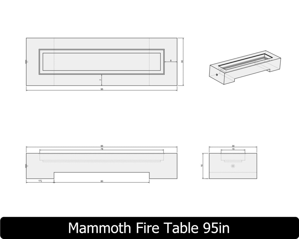 Freedom Fire Pits Mammoth Gas Fire Pit Table
