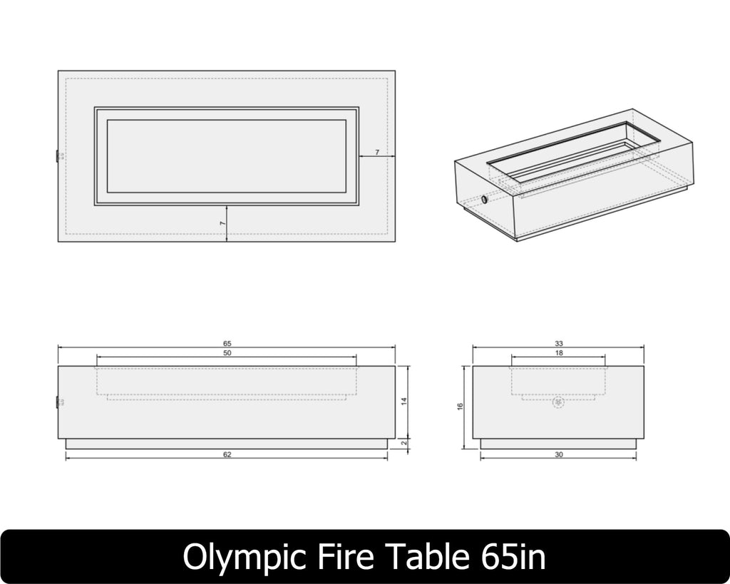 Freedom Fire Pits Olympic Gas Fire Pit Table