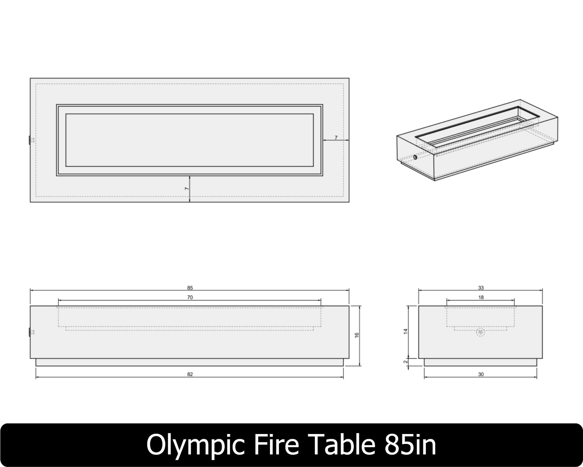 Freedom Fire Pits Olympic Gas Fire Pit Table