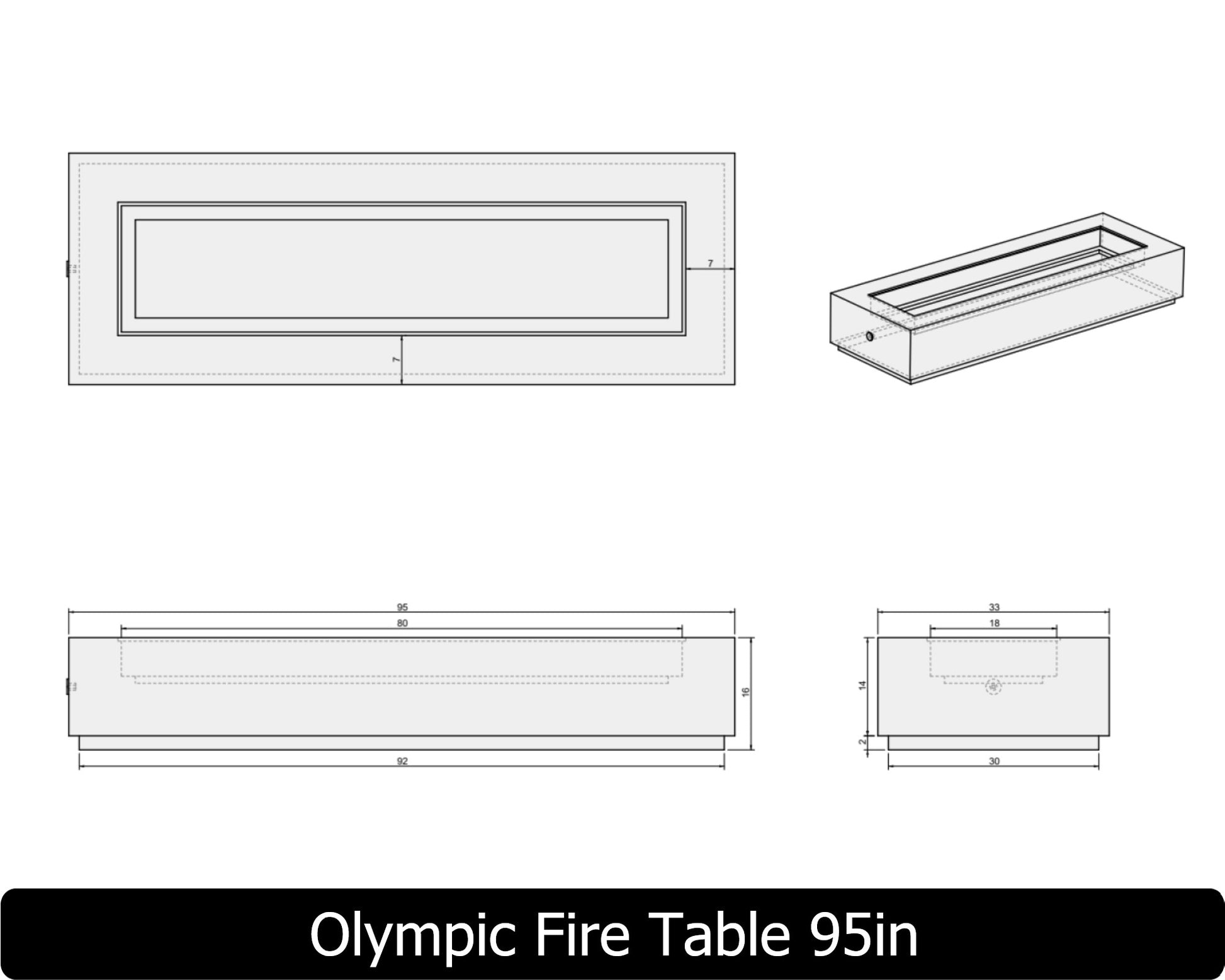 Freedom Fire Pits Olympic Gas Fire Pit Table