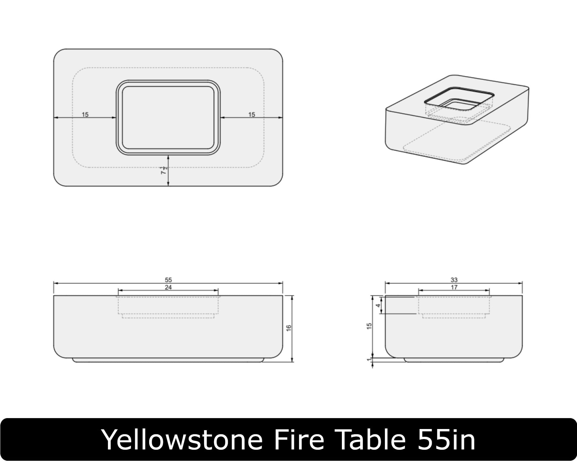Freedom Fire Pits Yellowstone Gas Fire Pit Table