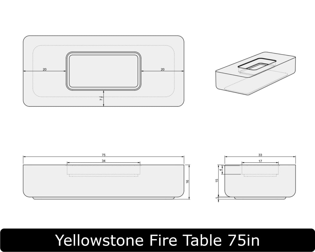 Freedom Fire Pits Yellowstone Gas Fire Pit Table