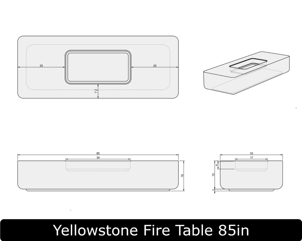 Freedom Fire Pits Yellowstone Gas Fire Pit Table