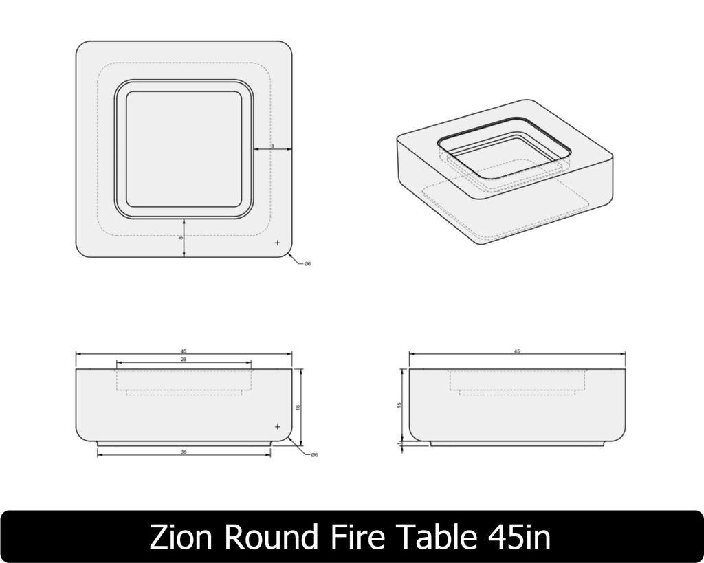 Freedom Fire Pits Zion Round Gas Fire Pit Table
